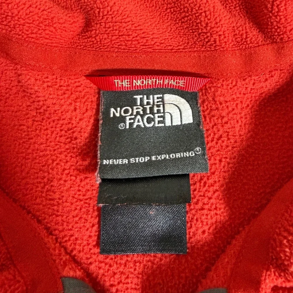 The North Face Men's XL Red Fleece Quarter Zip Pullover Sweater Jacket